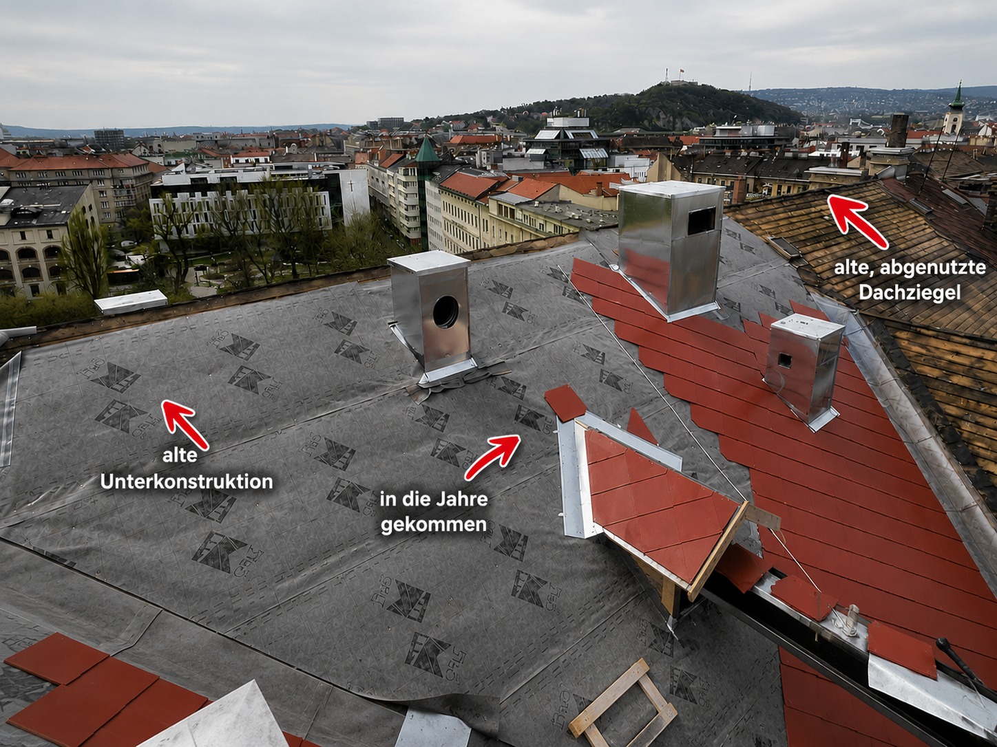Dachfläche neu aufgebaut in Leipzig